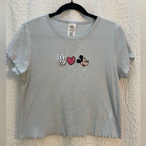 Disney World Mickey Mouse Embroidered Top